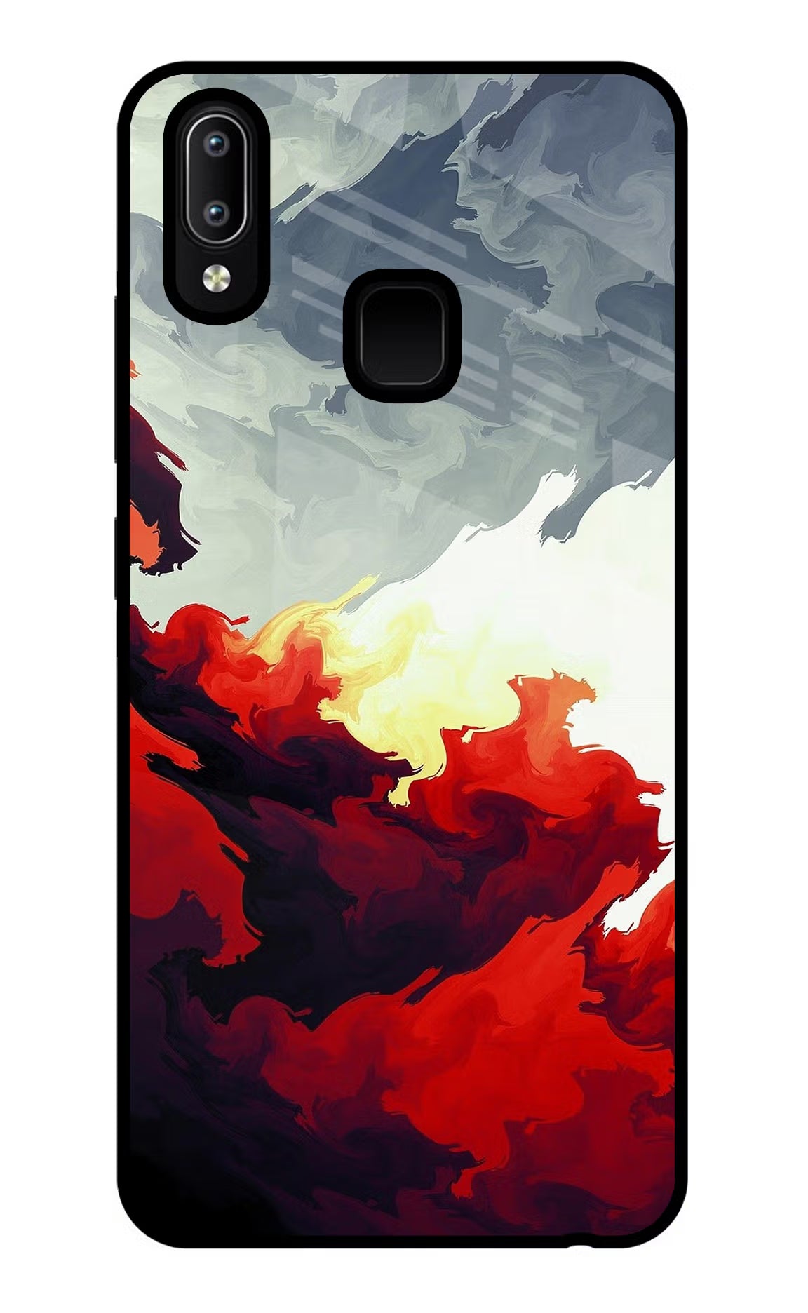 Fire Cloud Vivo Y91/Y93/Y95 Glass Case Back Cover by Casekaro