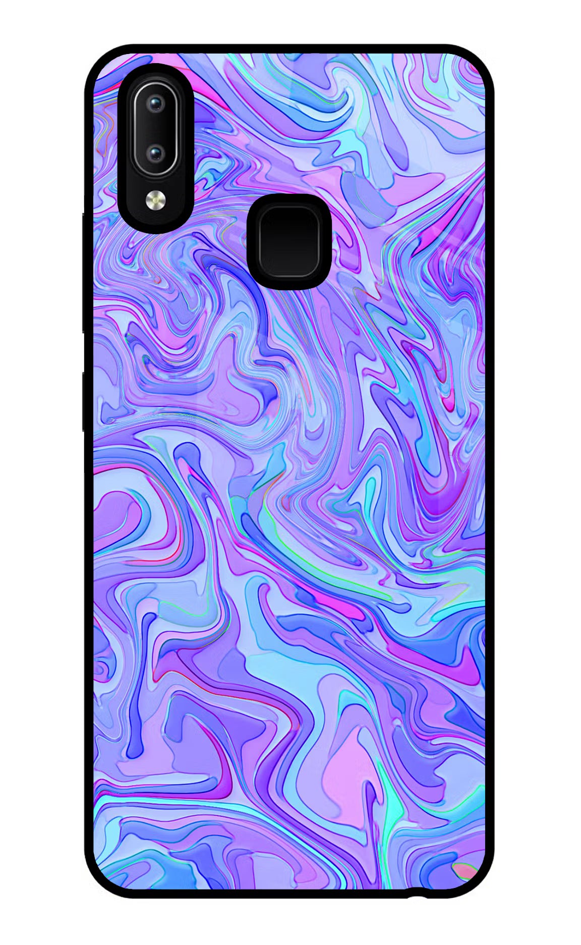 Glitter Vivo Y91/Y93/Y95 Glass Case Back Cover by Casekaro