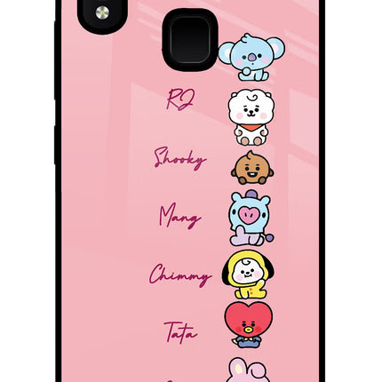 BTS names Vivo Y91/Y93/Y95 Glass Case Back Cover by Casekaro