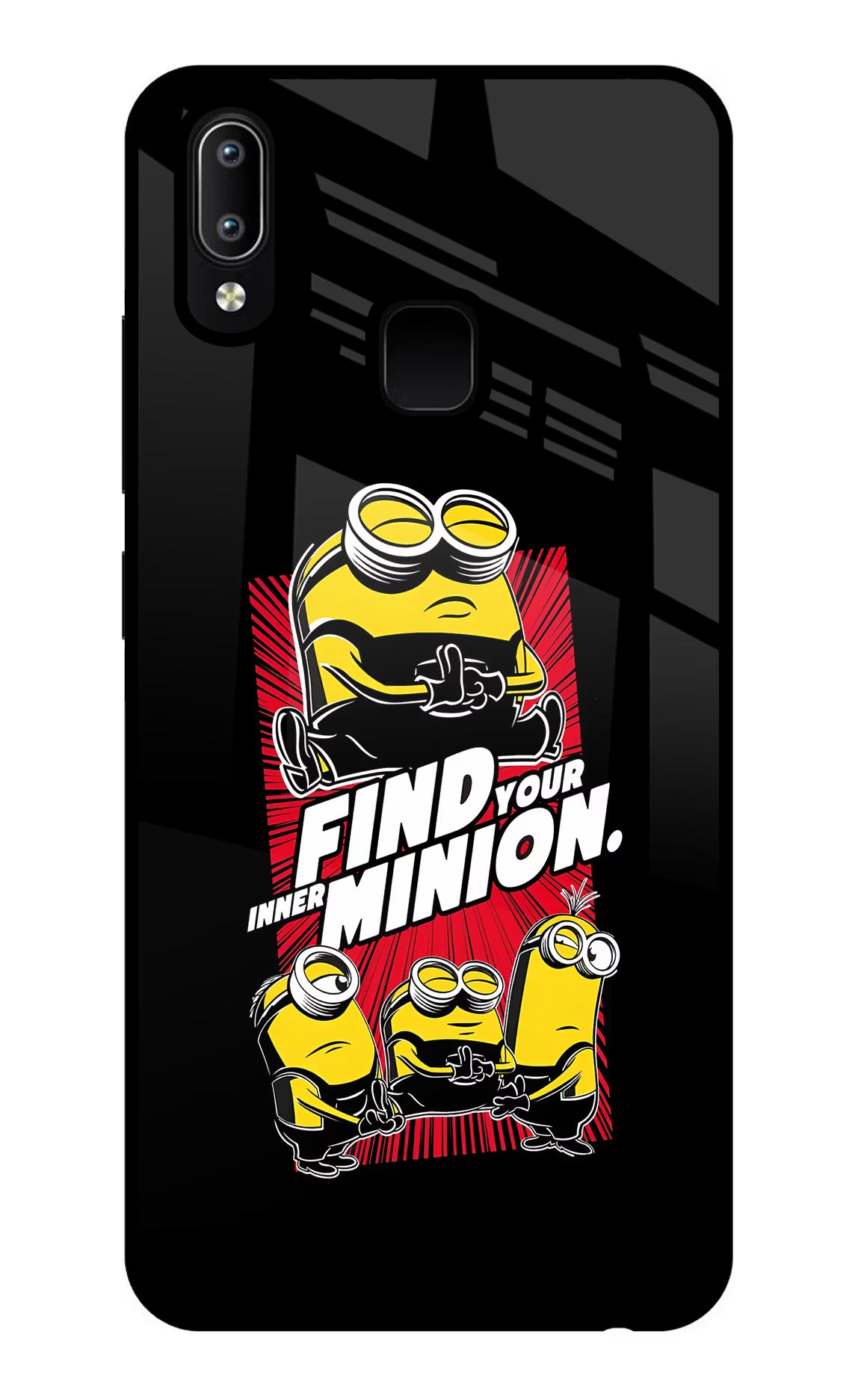 Find your inner Minion Vivo Y91/Y93/Y95 Glass Case Back Cover by Casekaro