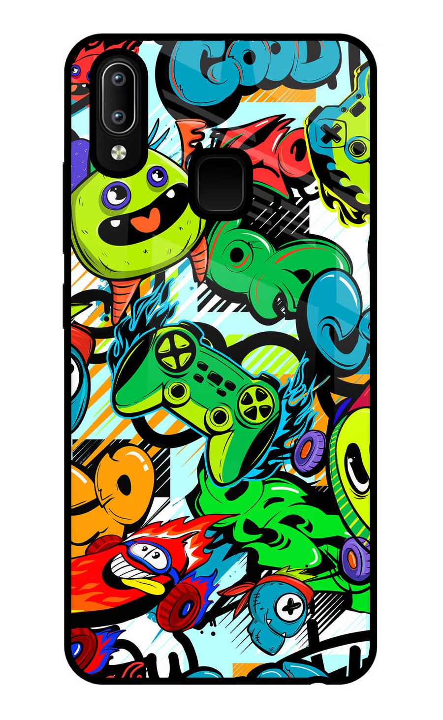 Game Doodle Vivo Y91/Y93/Y95 Back Cover, Glass case