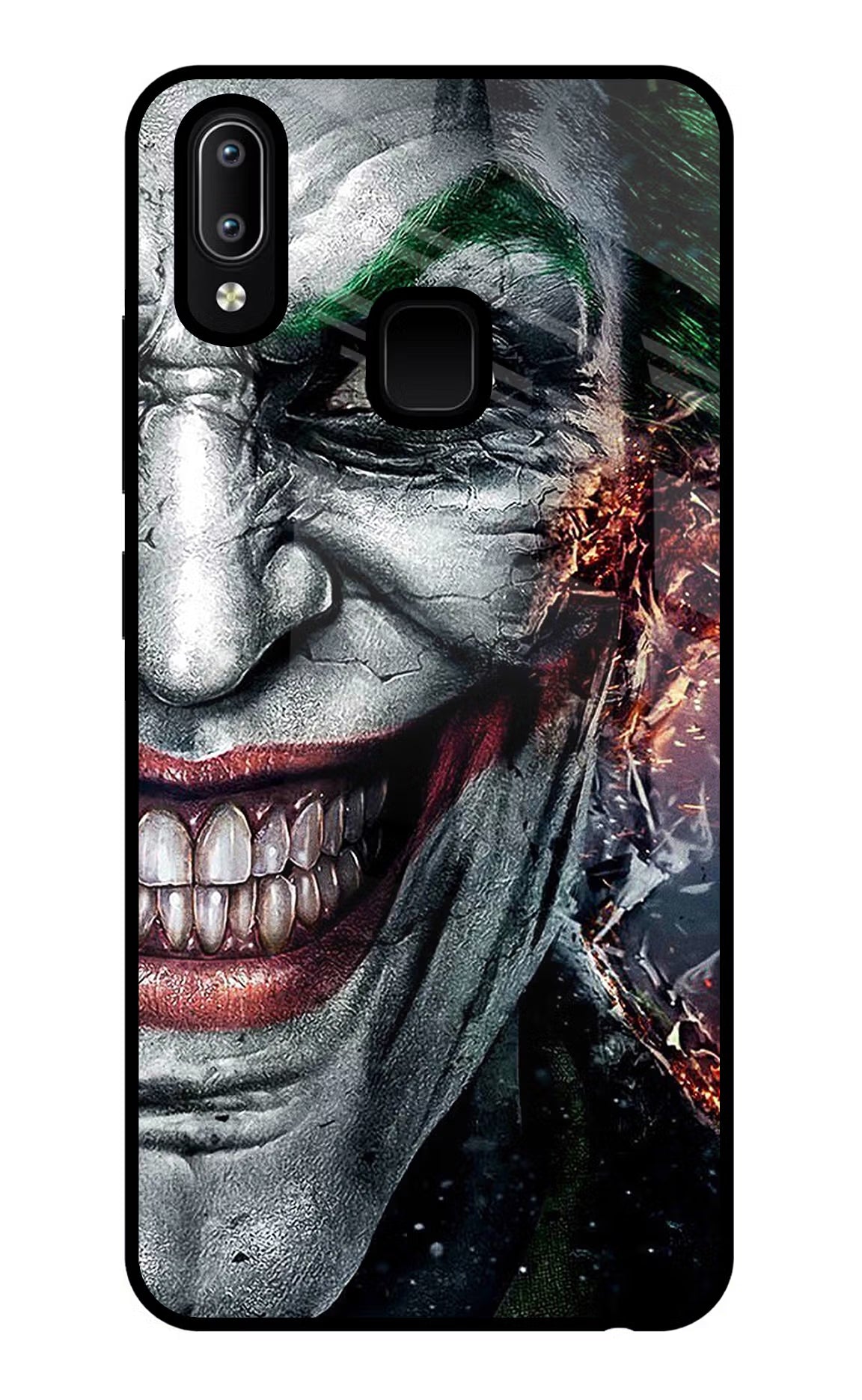 Joker Cam Vivo Y91/Y93/Y95 Glass Case Back Cover by Casekaro