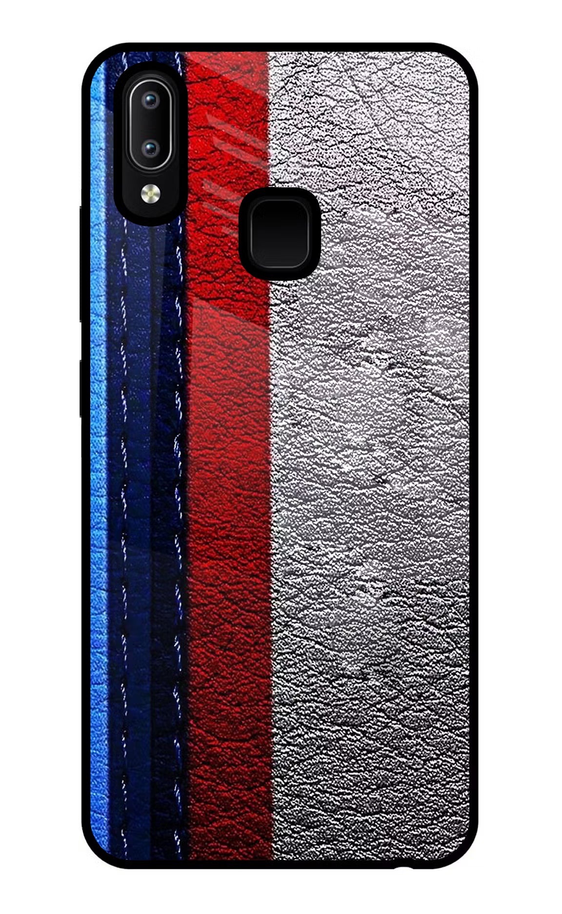 BMW Stripes Vivo Y91/Y93/Y95 Glass Case Back Cover by Casekaro