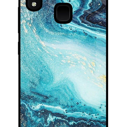 Blue Glitter Marble Vivo Y91/Y93/Y95 Glass Case