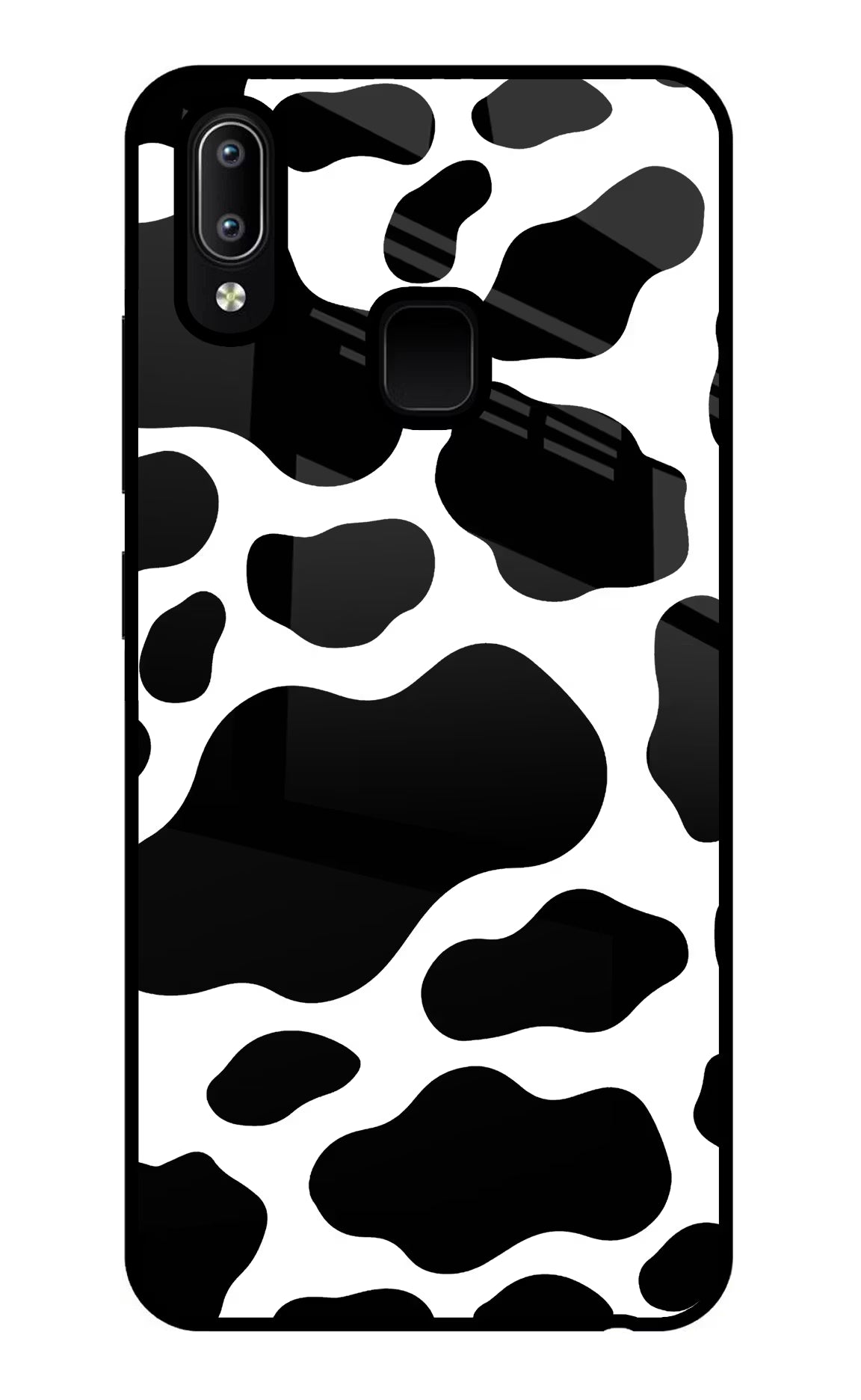 Cow Spots Vivo Y91/Y93/Y95 Glass Case Back Cover by Casekaro