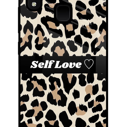 Leopard Print Self Love Vivo Y91/Y93/Y95 Glass Case