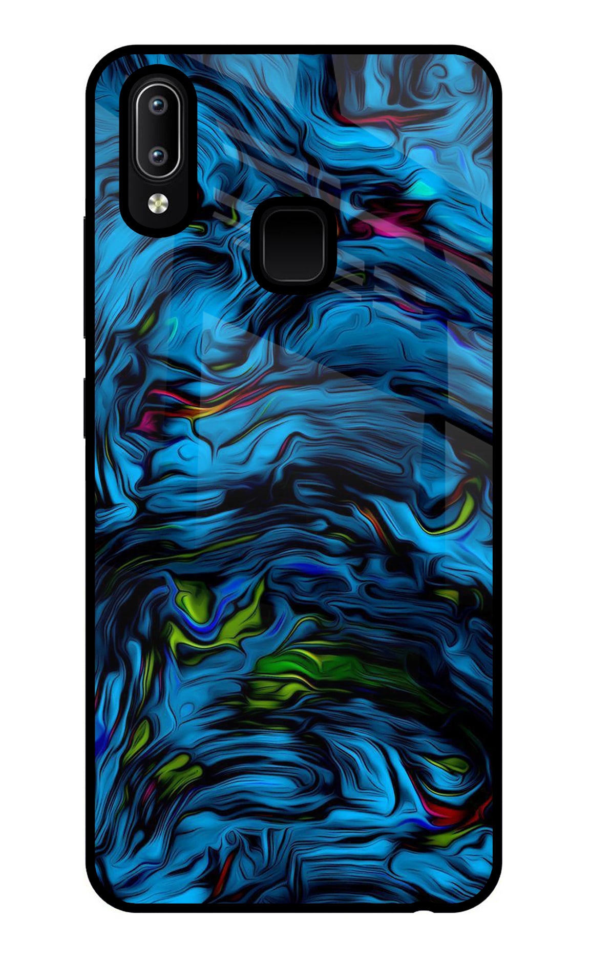 Dark Blue Abstract Vivo Y91/Y93/Y95 Glass Case