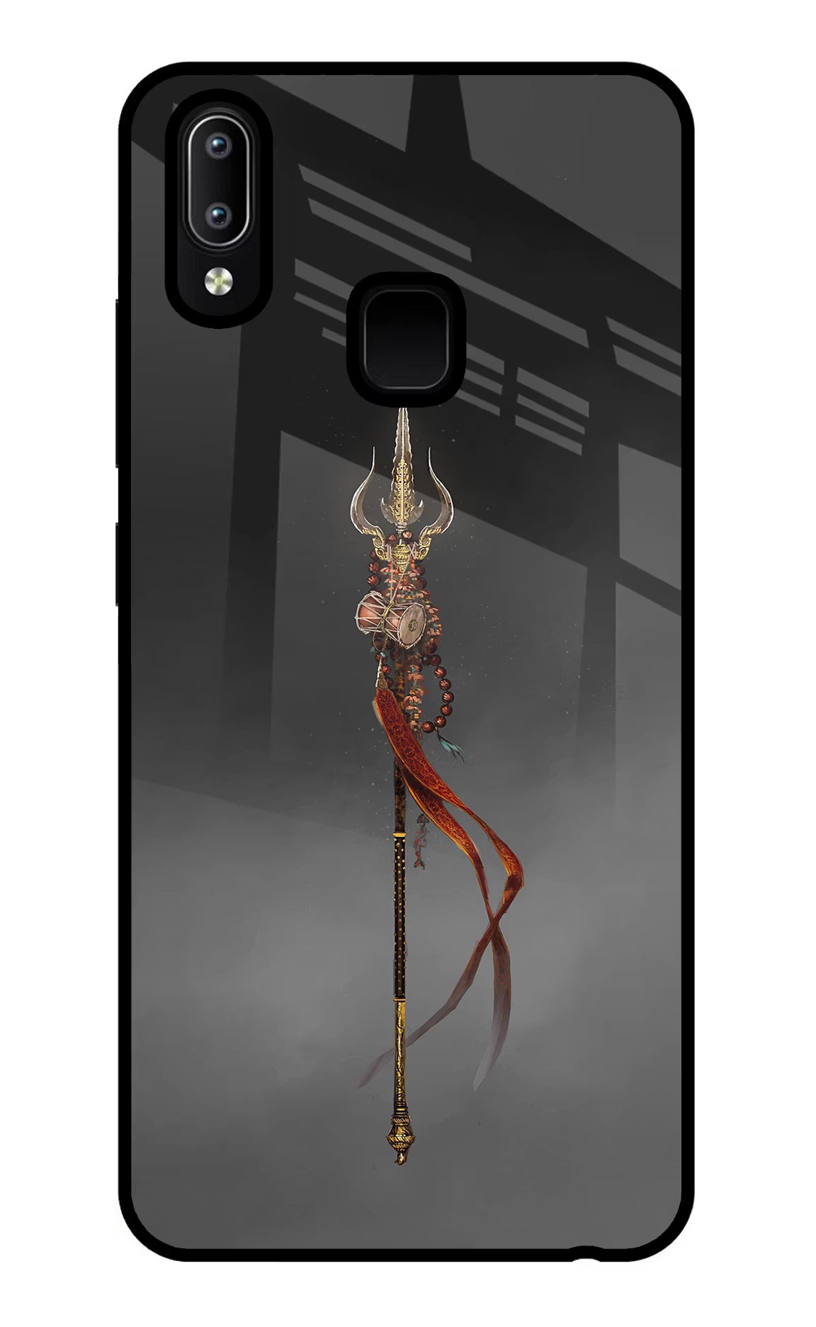 Shiv Trishul Vivo Y91/Y93/Y95 Glass Case Back Cover by Casekaro