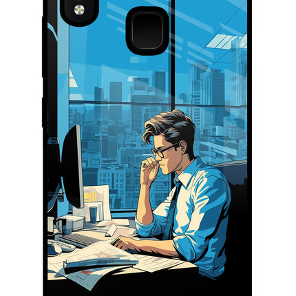 Focused Hustler (AI Generated) Vivo Y91/Y93/Y95 Glass Case