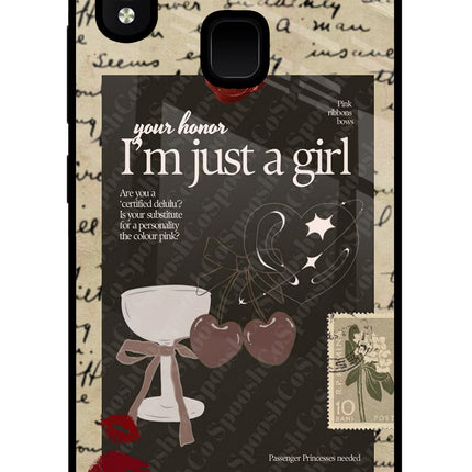 I am just a girl Vivo Y91/Y93/Y95 Glass Case