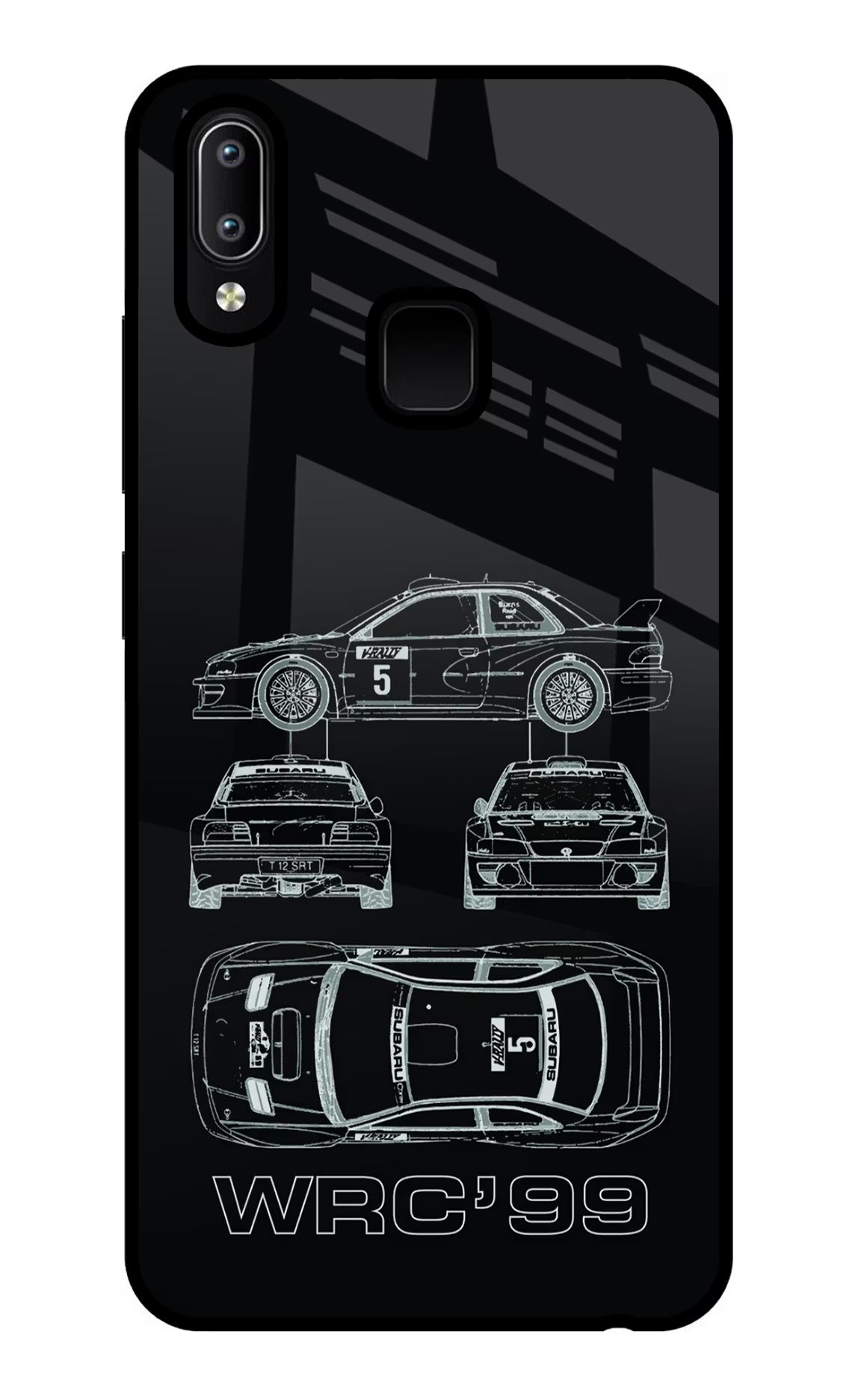 WRC'99 Vivo Y91/Y93/Y95 Glass Case Back Cover by Casekaro