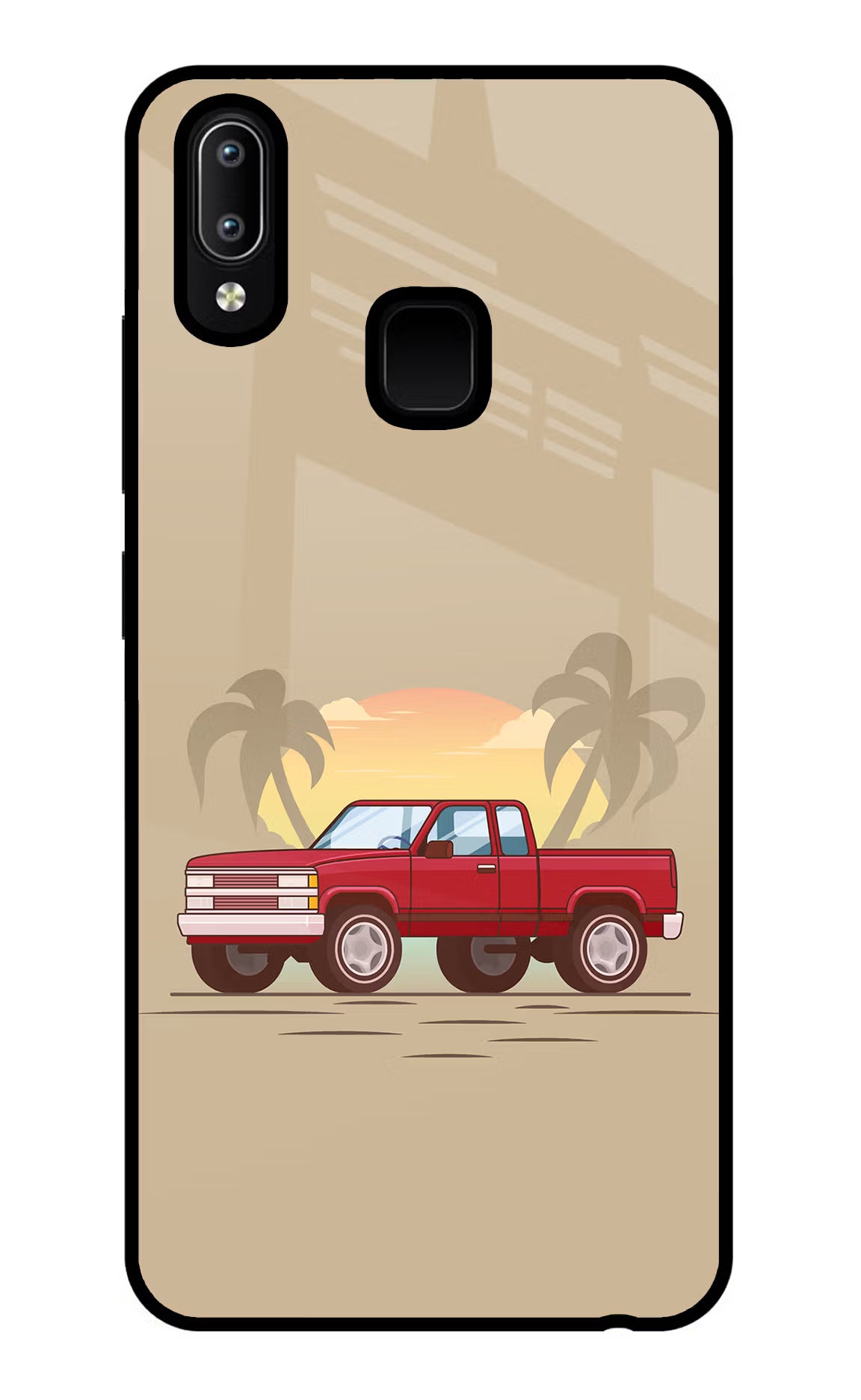 Desert Classic Drive Vivo Y91/Y93/Y95 Glass Case Back Cover by Casekaro