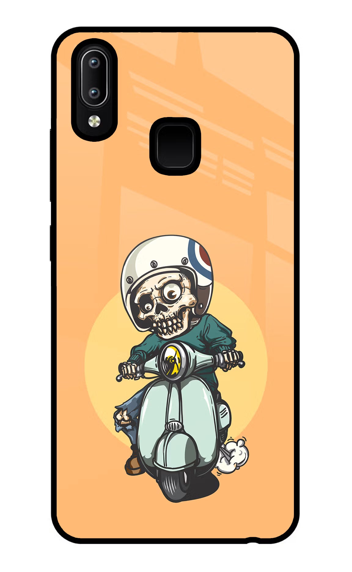 Undead Biker Vivo Y91/Y93/Y95 Glass Case Back Cover by Casekaro