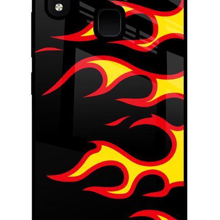 Side Sweep Flames Vivo Y91/Y93/Y95 Glass Case