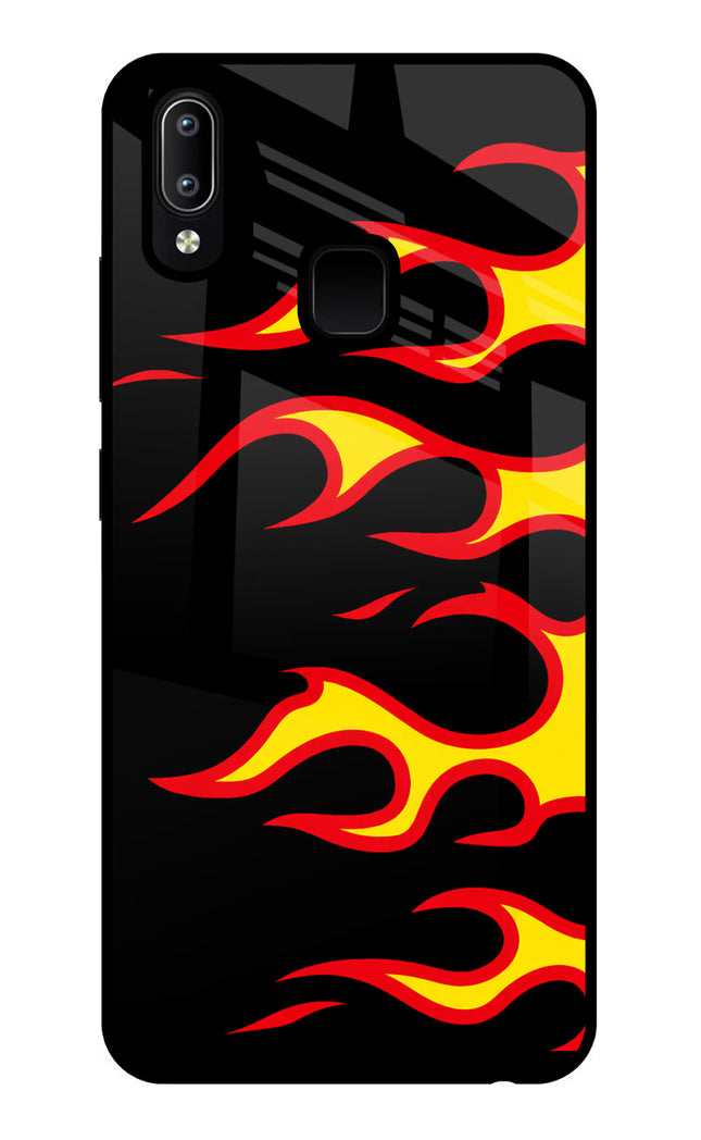 Side Sweep Flames Vivo Y91/Y93/Y95 Glass Case