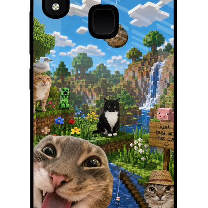 Minecraft Cat Chaos Vivo Y91/Y93/Y95 Glass Case