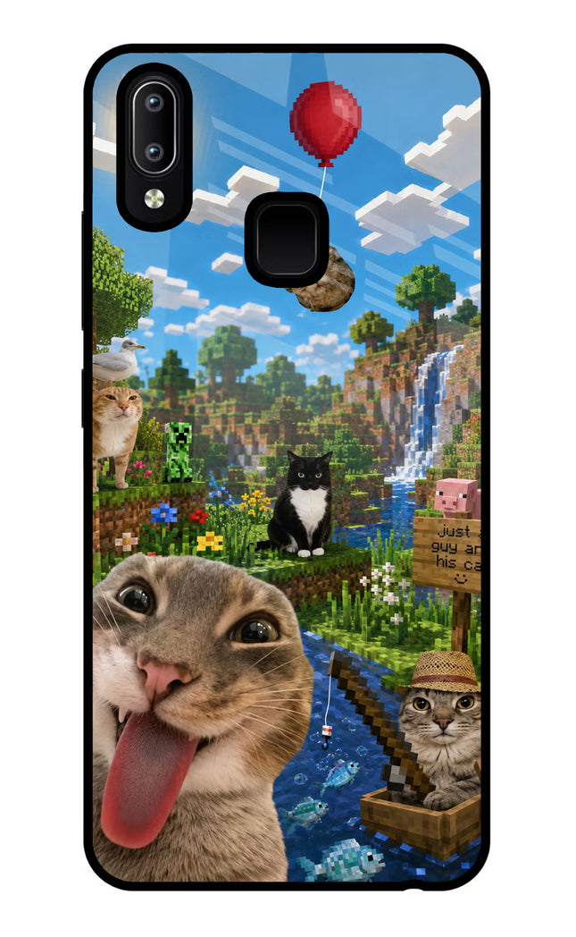 Minecraft Cat Chaos Vivo Y91/Y93/Y95 Glass Case