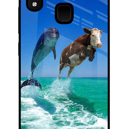 Dolphin vs Cow Vivo Y91/Y93/Y95 Glass Case