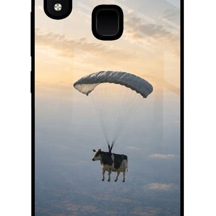 Skydiving Cow Vivo Y91/Y93/Y95 Glass Case