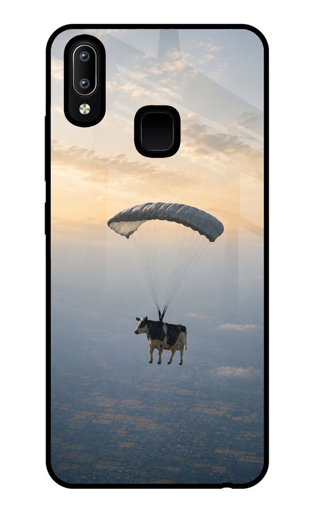 Skydiving Cow Vivo Y91/Y93/Y95 Glass Case