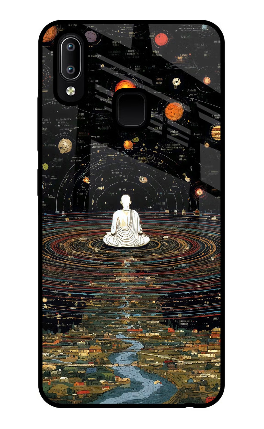 Space Monk Vivo Y91/Y93/Y95 Back Cover, Glass case