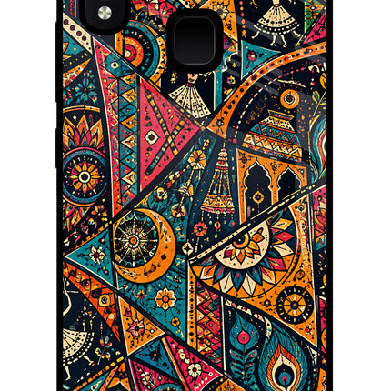 Folk Print Vivo Y91/Y93/Y95 Glass Case