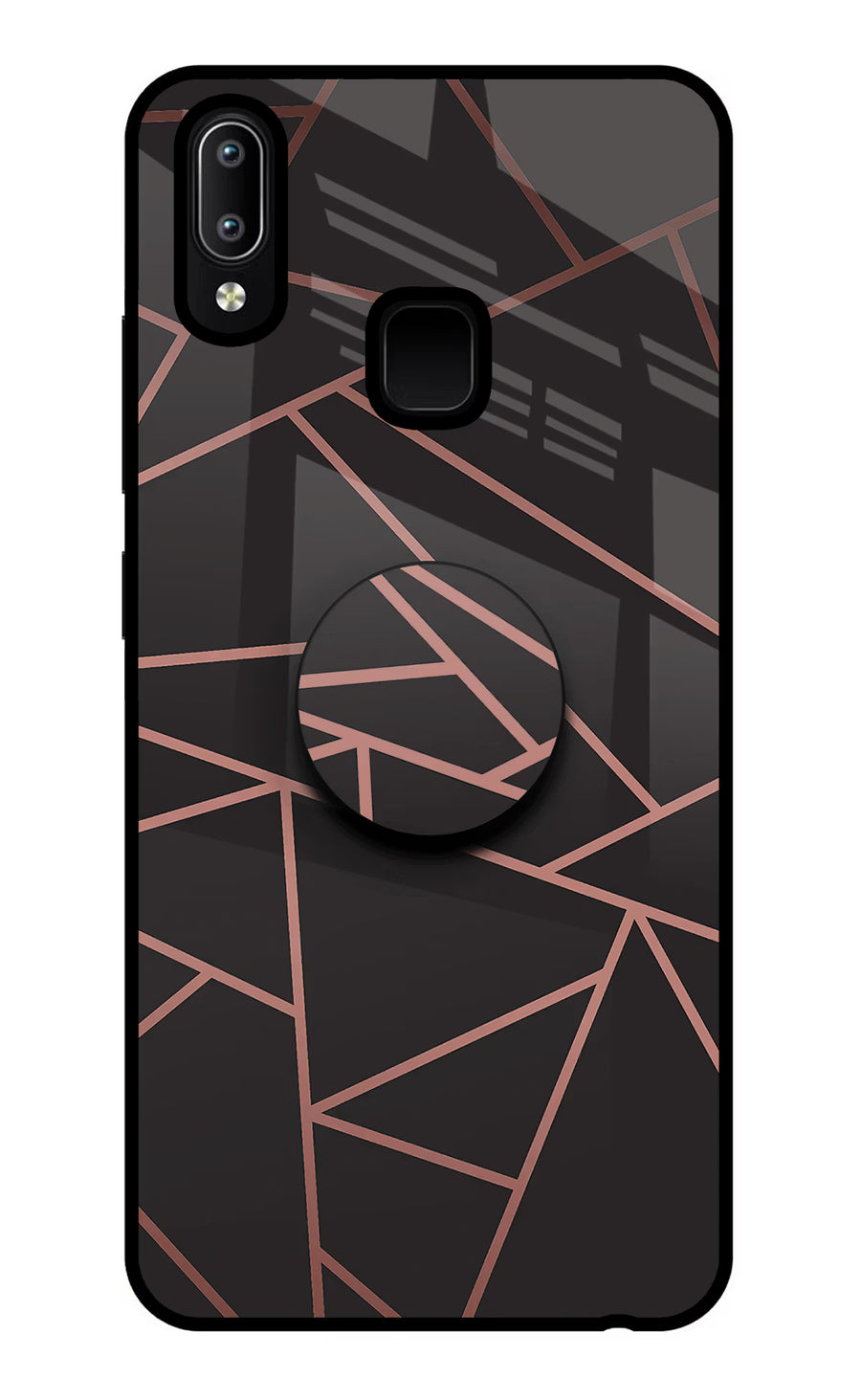 Geometric Pattern Vivo Y91/Y93/Y95 Pop Case, Glass case