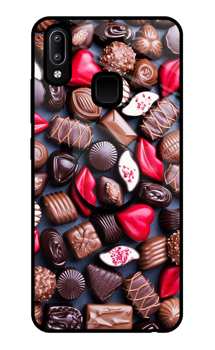Chocolates Vivo Y91/Y93/Y95 Pop Case, Glass case