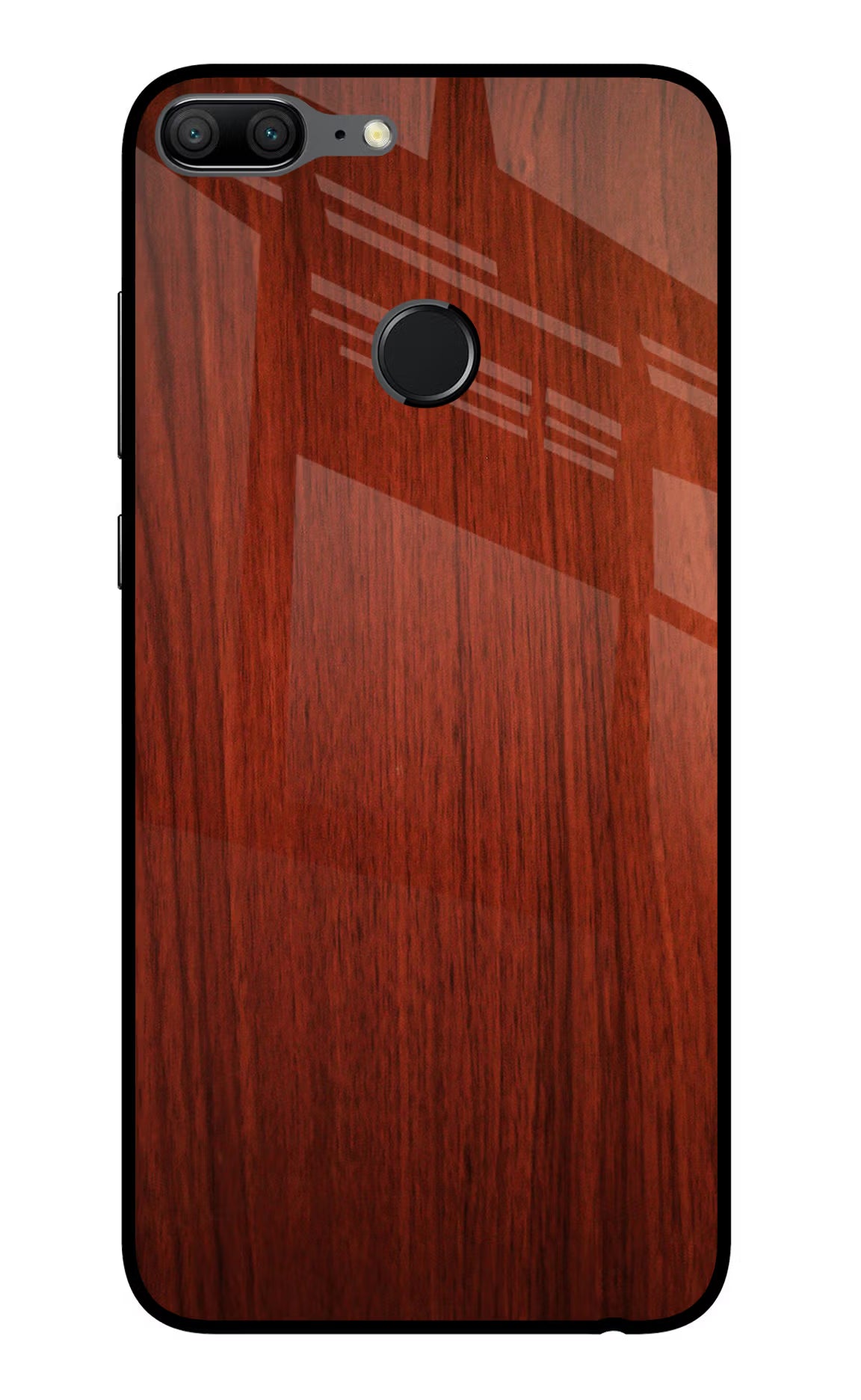 Wooden Plain Pattern Honor 9 Lite Glass Case Back Cover by Casekaro