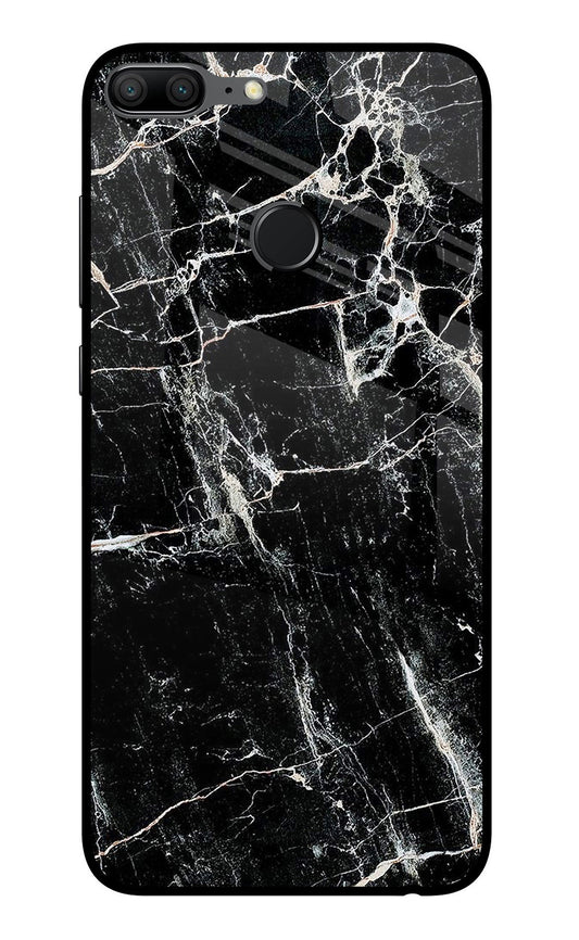 Black Marble Texture Honor 9 Lite Glass Case