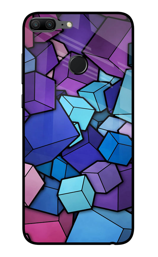 Cubic Abstract Honor 9 Lite Glass Case