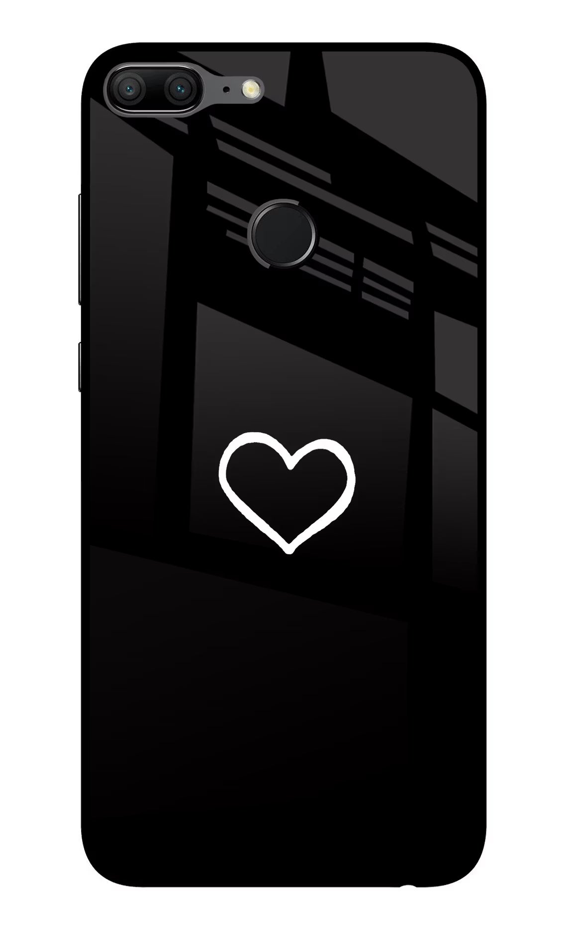 Heart Honor 9 Lite Glass Case Back Cover by Casekaro