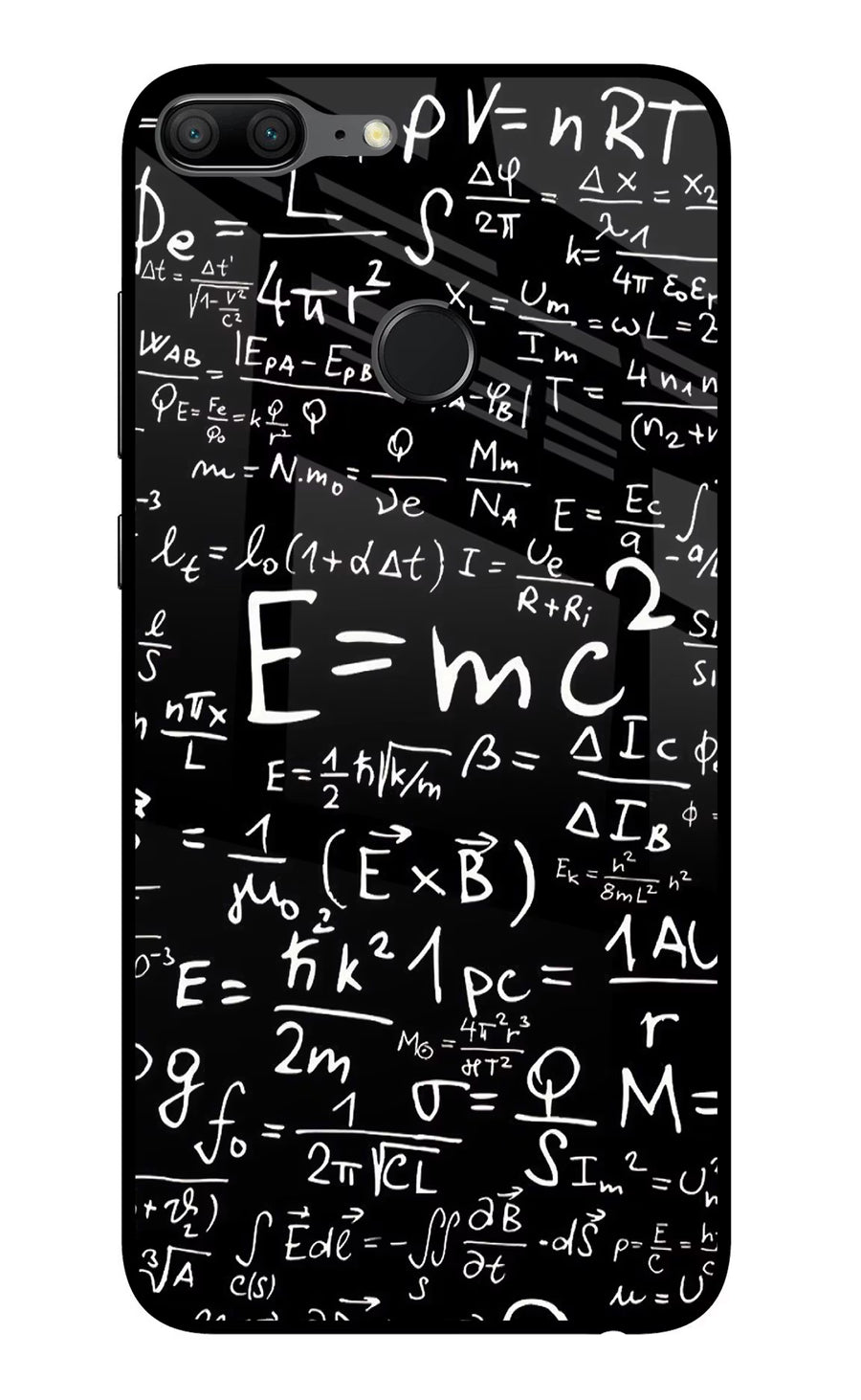 Physics Formula Honor 9 Lite Back Cover, Glass case
