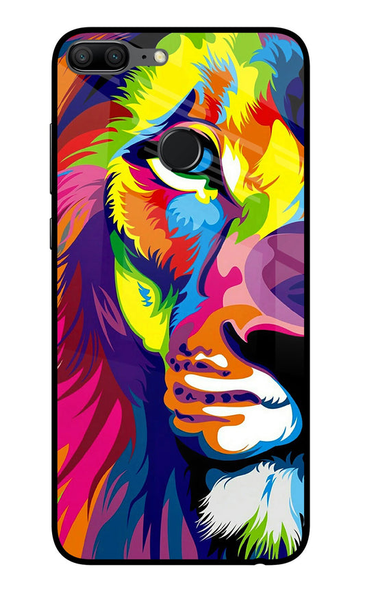 Lion Half Face Honor 9 Lite Glass Case