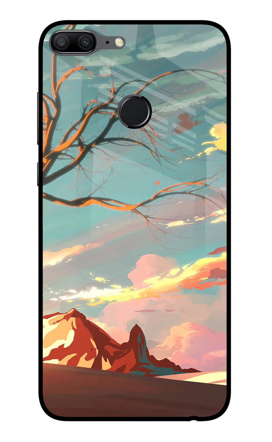 Scenery Honor 9 Lite Back Cover, Glass case