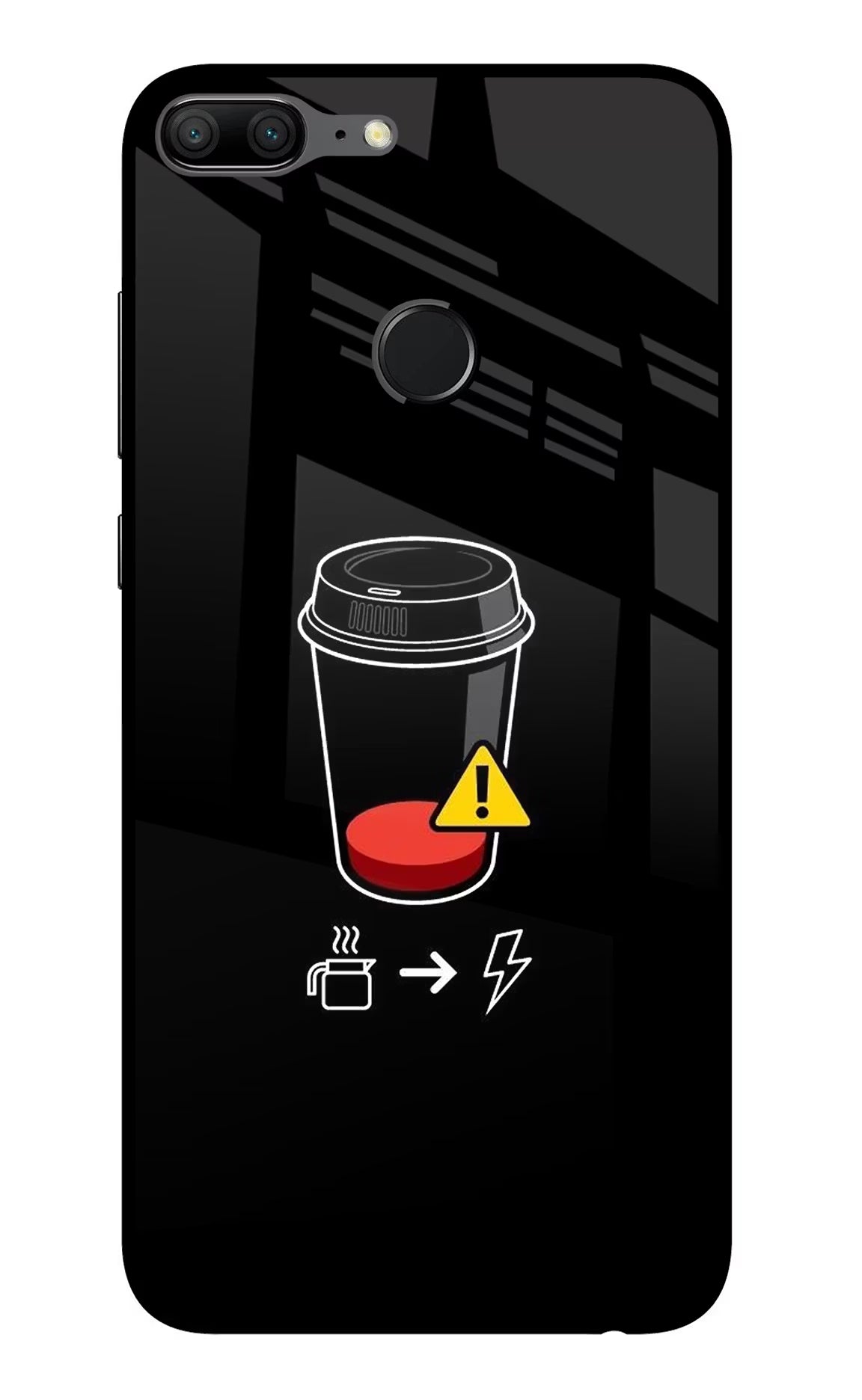 Coffee Honor 9 Lite Glass Case Back Cover by Casekaro