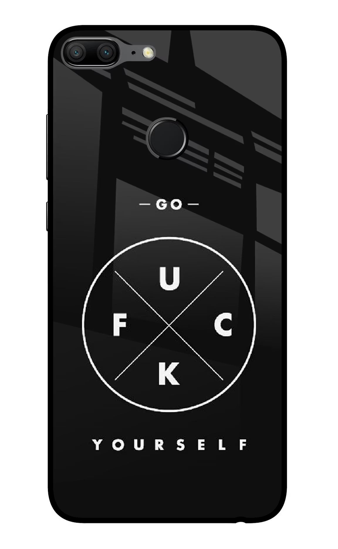 Go Fuck Yourself Honor 9 Lite Glass Case Back Cover by Casekaro