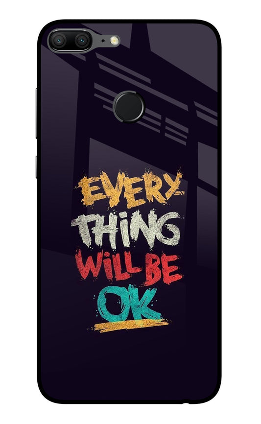 Everything Will Be Ok Honor 9 Lite Glass Case