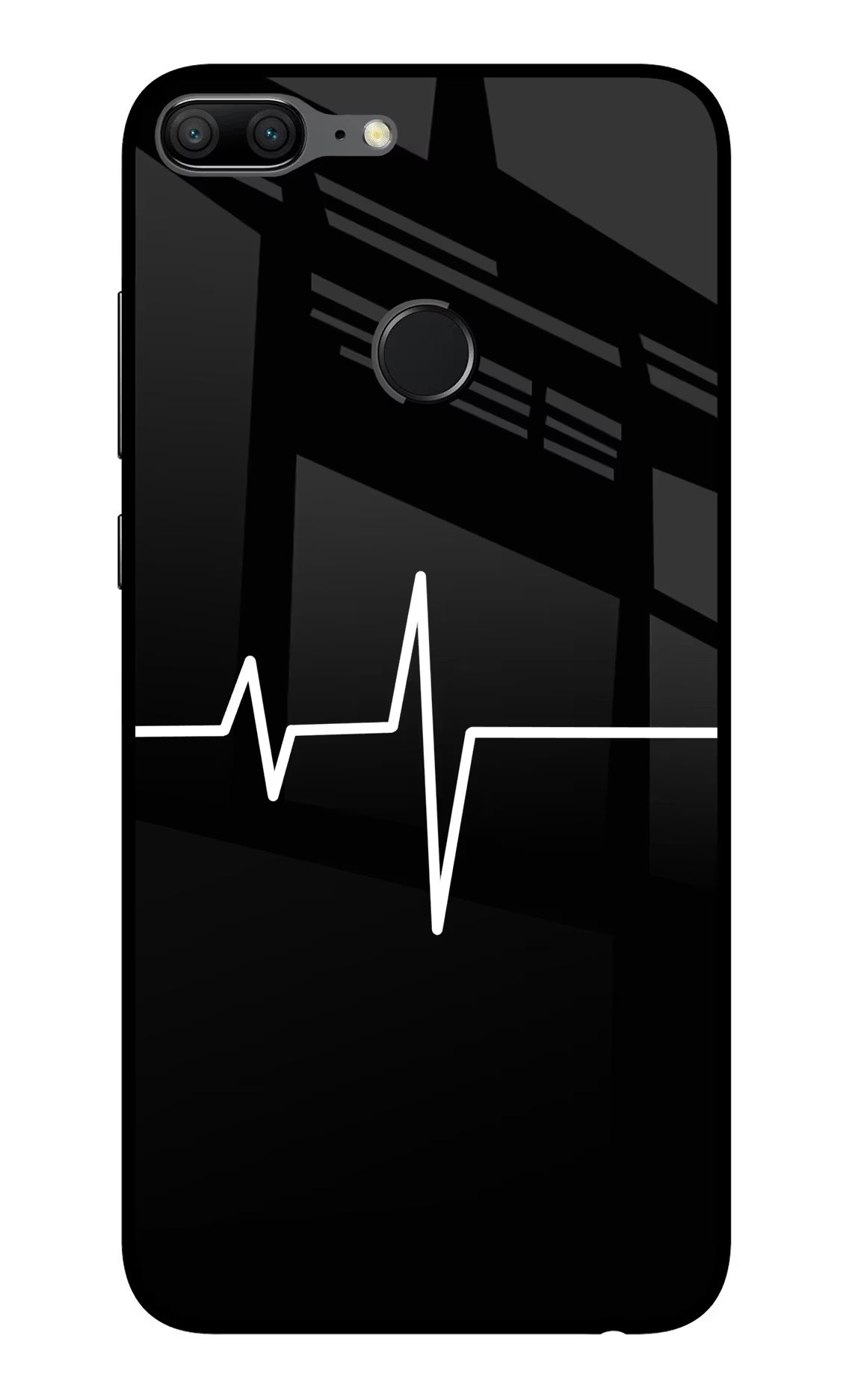 Heart Beats Honor 9 Lite Glass Case Back Cover by Casekaro