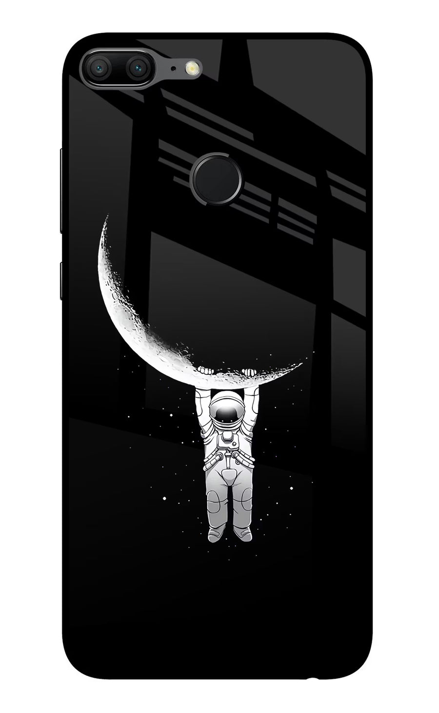 Moon Space Honor 9 Lite Back Cover, Glass case