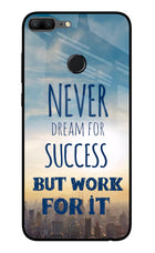 Never Dream For Success But Work For It Honor 9 Lite Glass Case