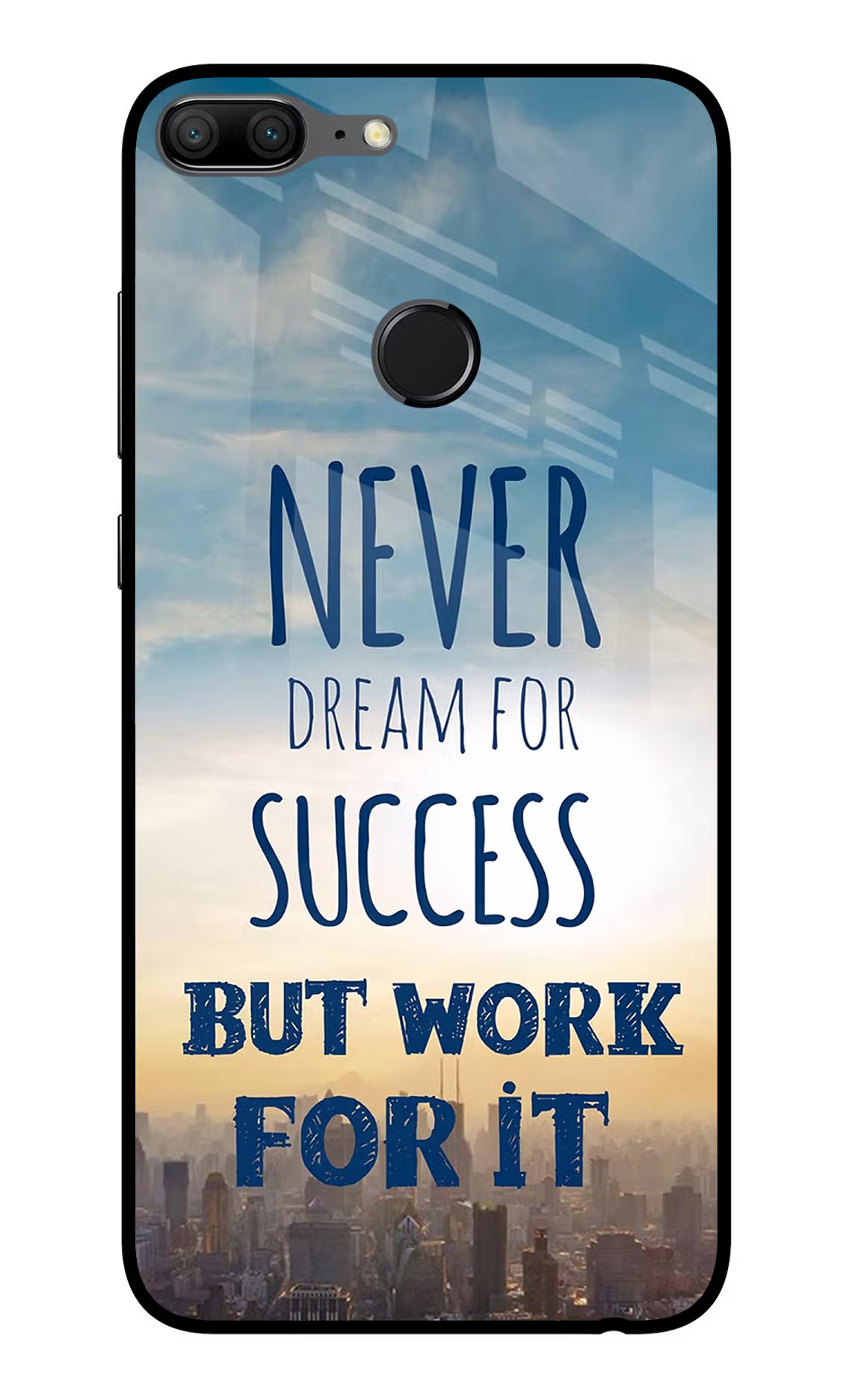 Never Dream For Success But Work For It Honor 9 Lite Glass Case Back Cover by Casekaro