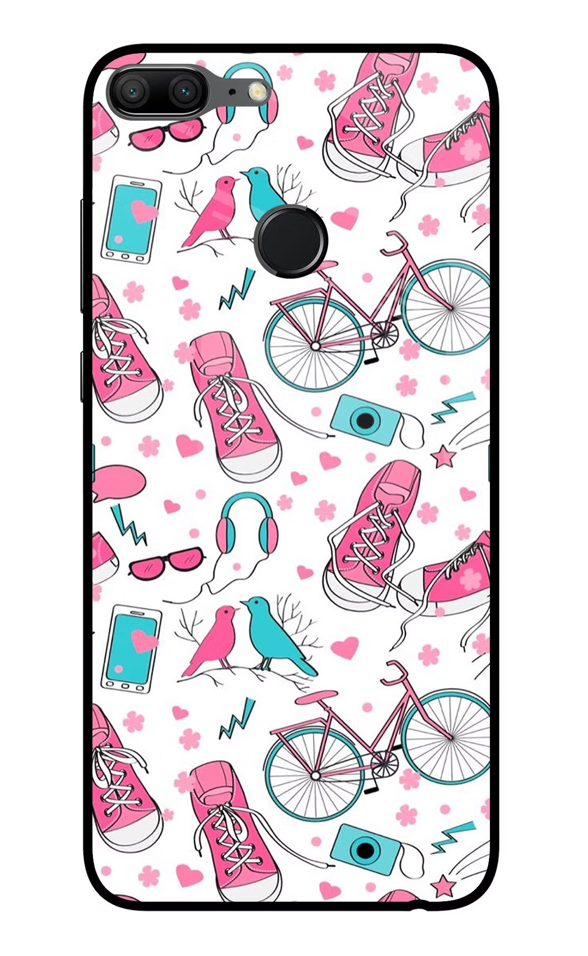 Artwork Honor 9 Lite Glass Case Back Cover by Casekaro