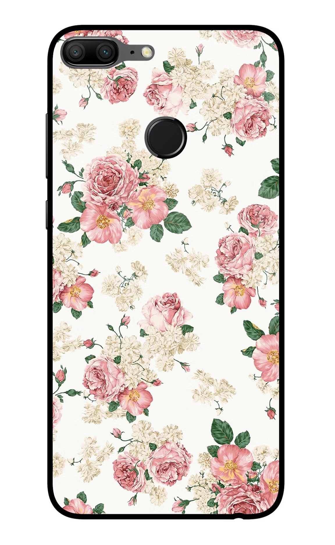 Flowers Honor 9 Lite Glass Case Back Cover by Casekaro