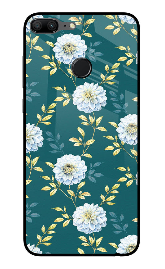 Flowers Honor 9 Lite Glass Case