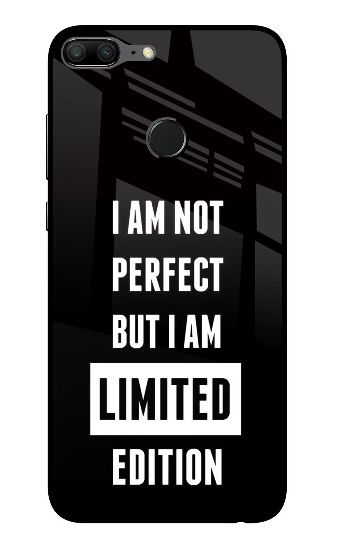 I Am Not Perfect But I Am Limited Edition Honor 9 Lite Glass Case