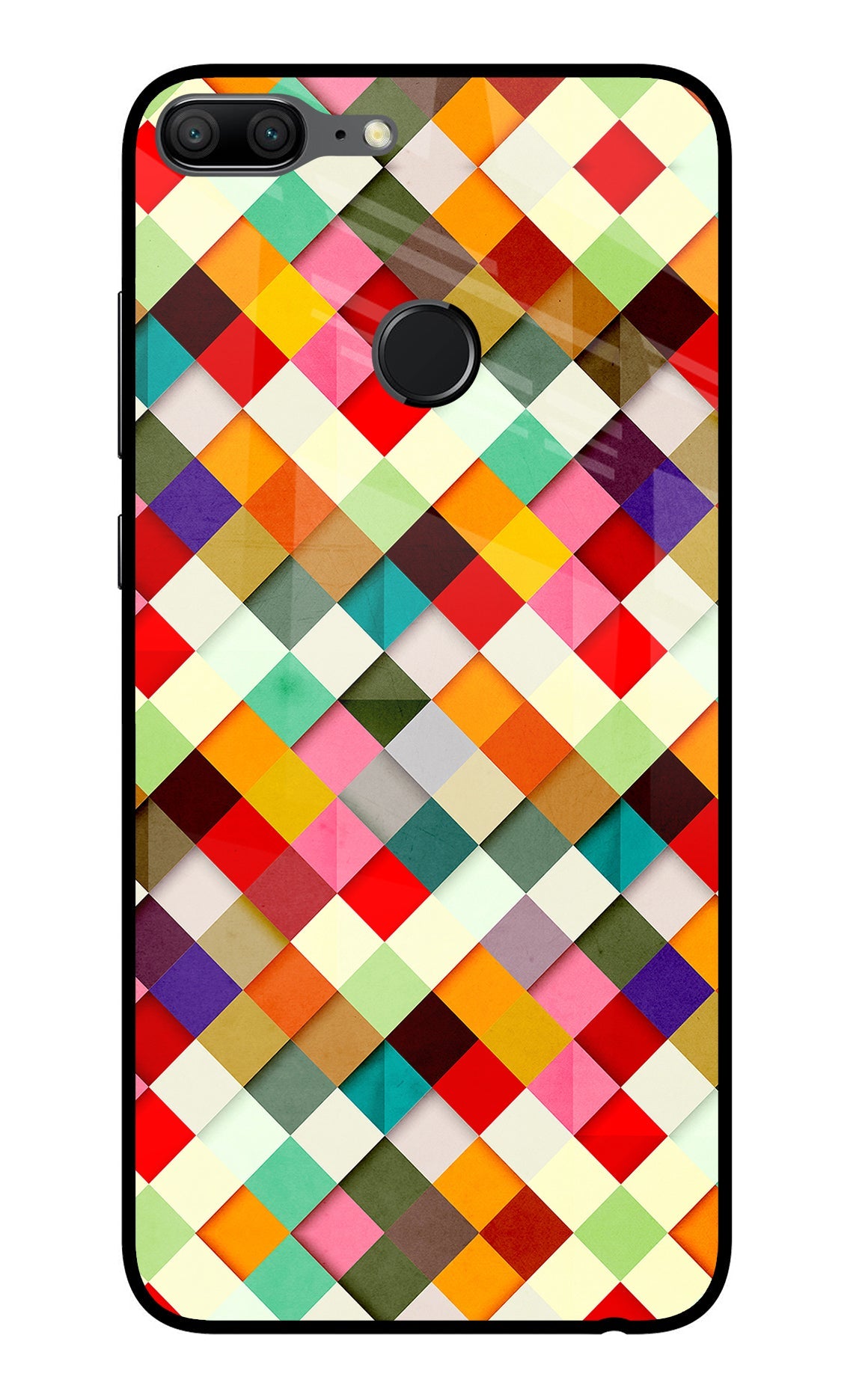 Geometric Abstract Colorful Honor 9 Lite Glass Case