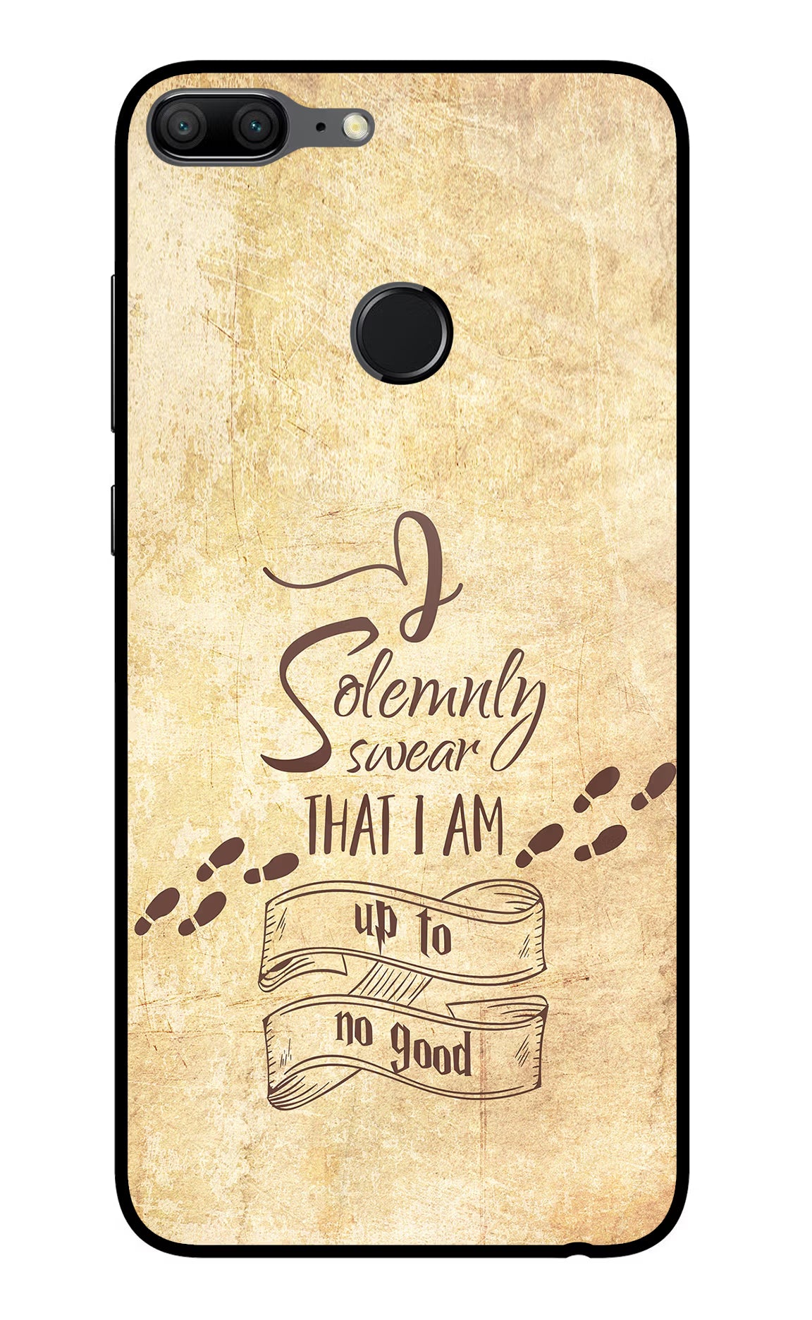 I Solemnly swear that i up to no good Honor 9 Lite Glass Case Back Cover by Casekaro