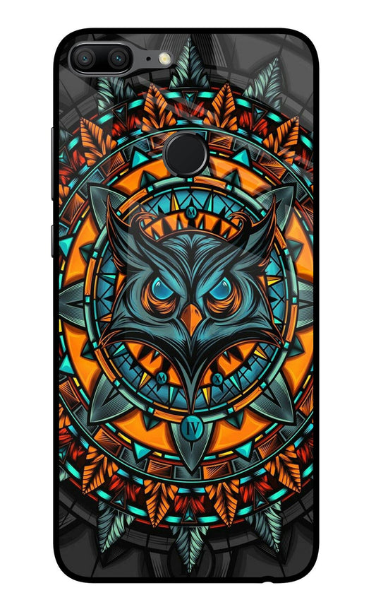 Angry Owl Art Honor 9 Lite Glass Case