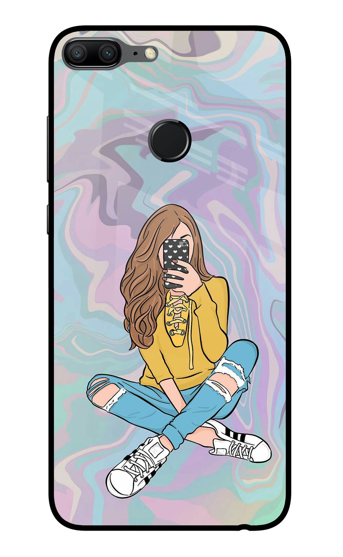 Selfie Girl Honor 9 Lite Glass Case